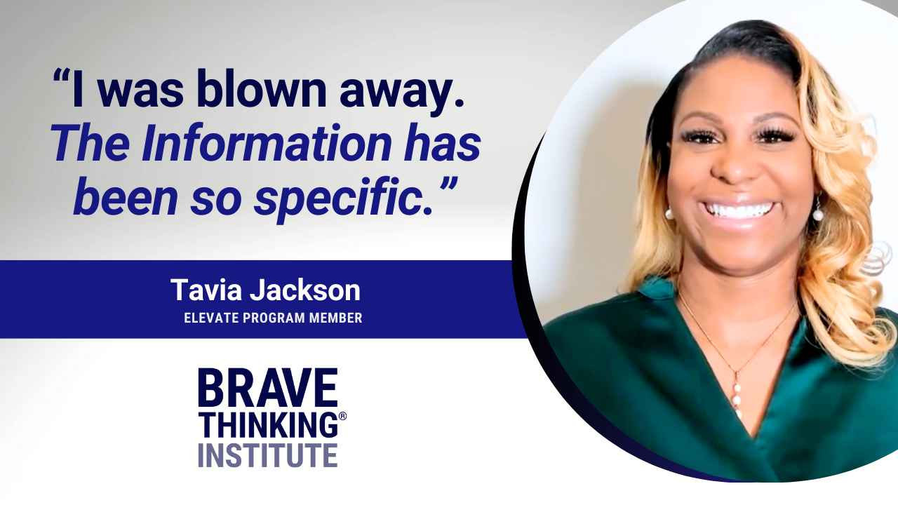 Tavia Jackson tells their story about Brave Thinking Institute