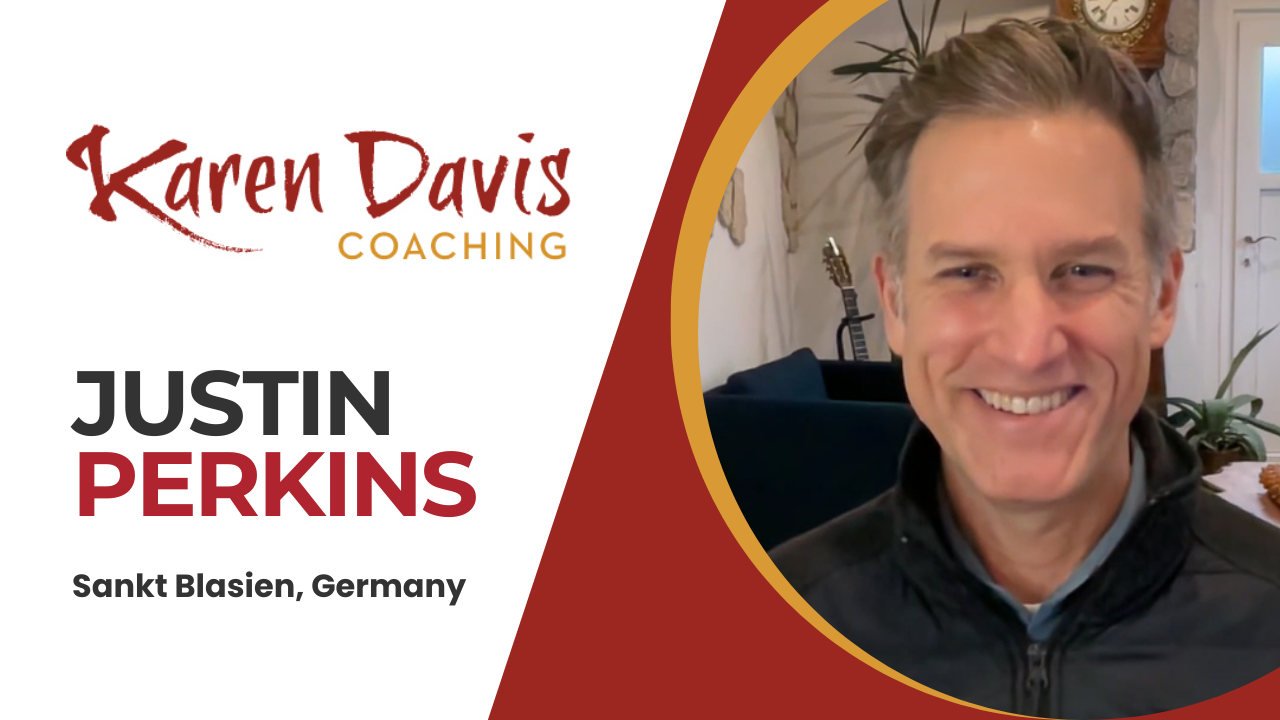 Justin Perkins tells their story about Karen Davis Coaching