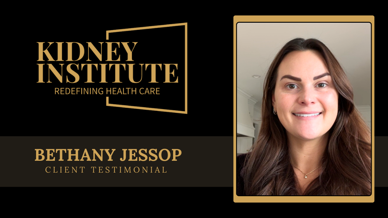 Bethany Jessop tells their story about Kidney Institute