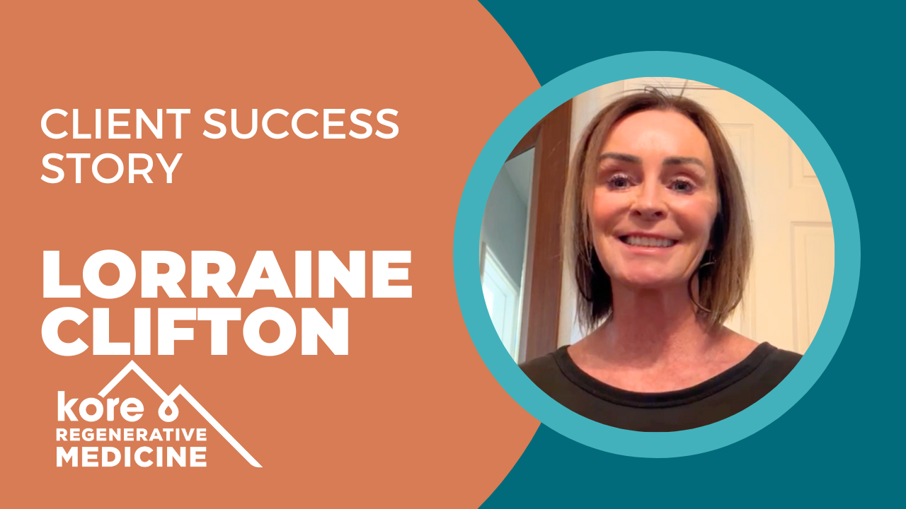 Lorraine Clifton tells their story about Kore Regenerative Medicine