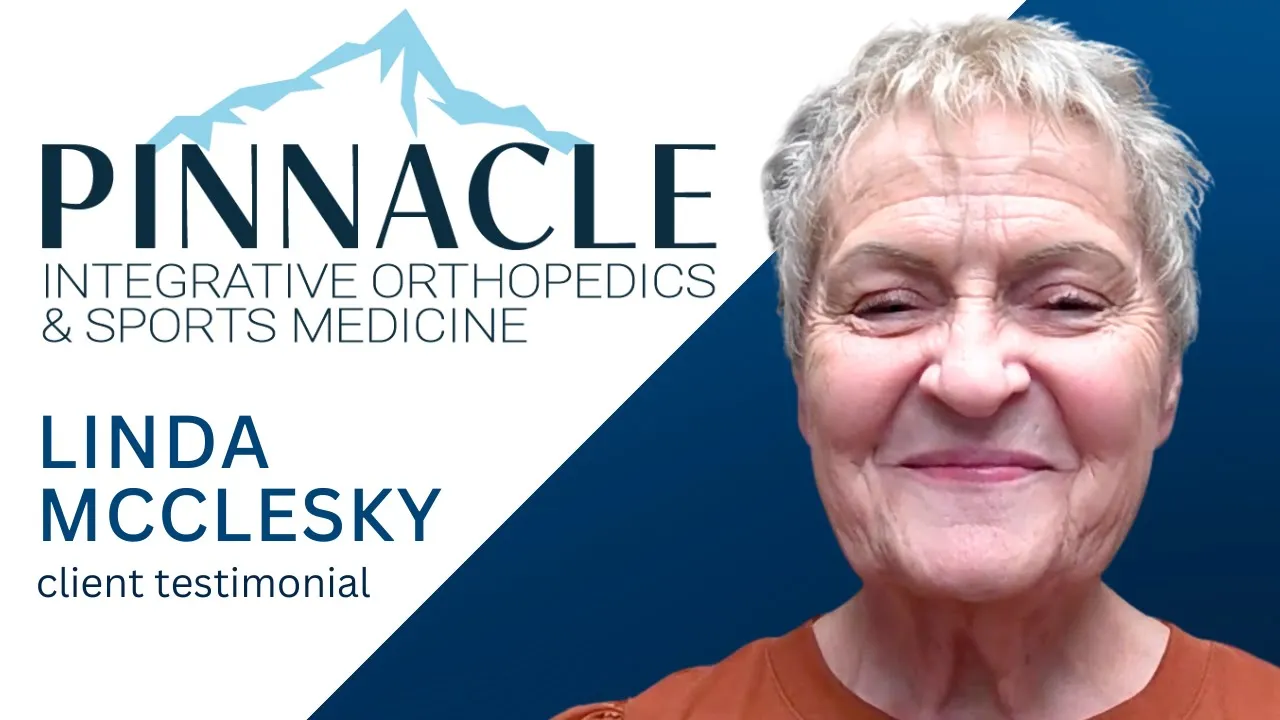Linda McCleskey tells their story about pinnacle integrative orthopedic sports and medicine