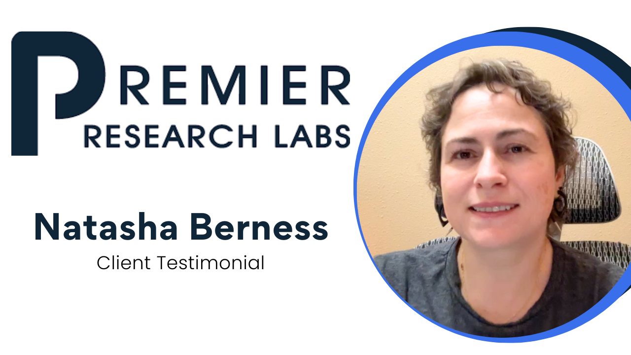 Natasha Berness tells their story about Premier Research Labs (PRL)