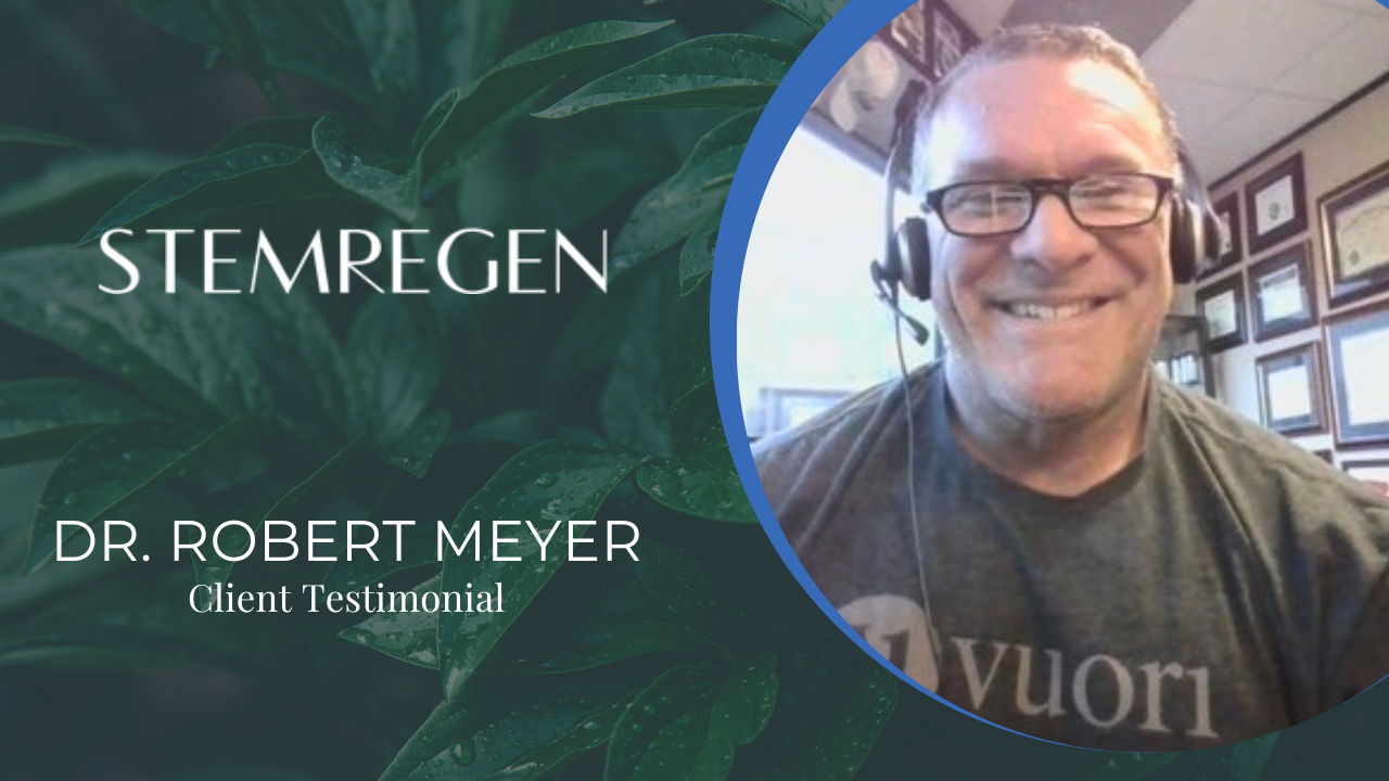 Dr Bob Meyer Dc tells their story about STEM Regen