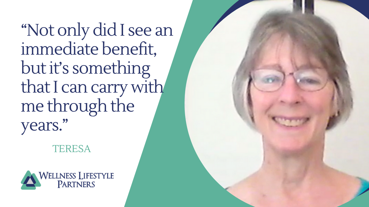 Teresa Biddick tells their story about Wellness Lifestyle Partners